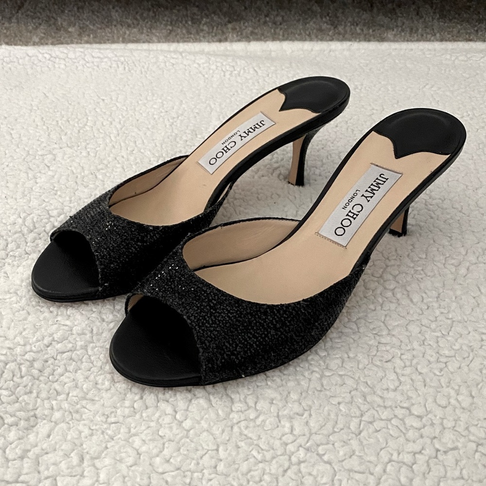 NWT Jimmy Choo glitter heels